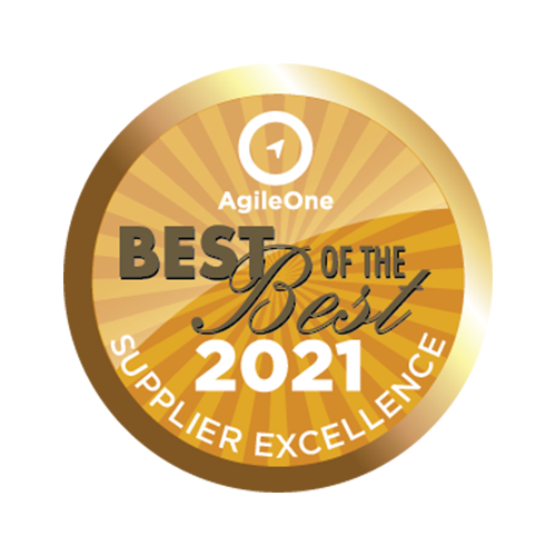 AgileOne's Gold Category 3 Award for Supplier Excellence - 2021