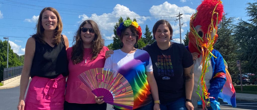 Judge Group Employees wearing Pride clothing