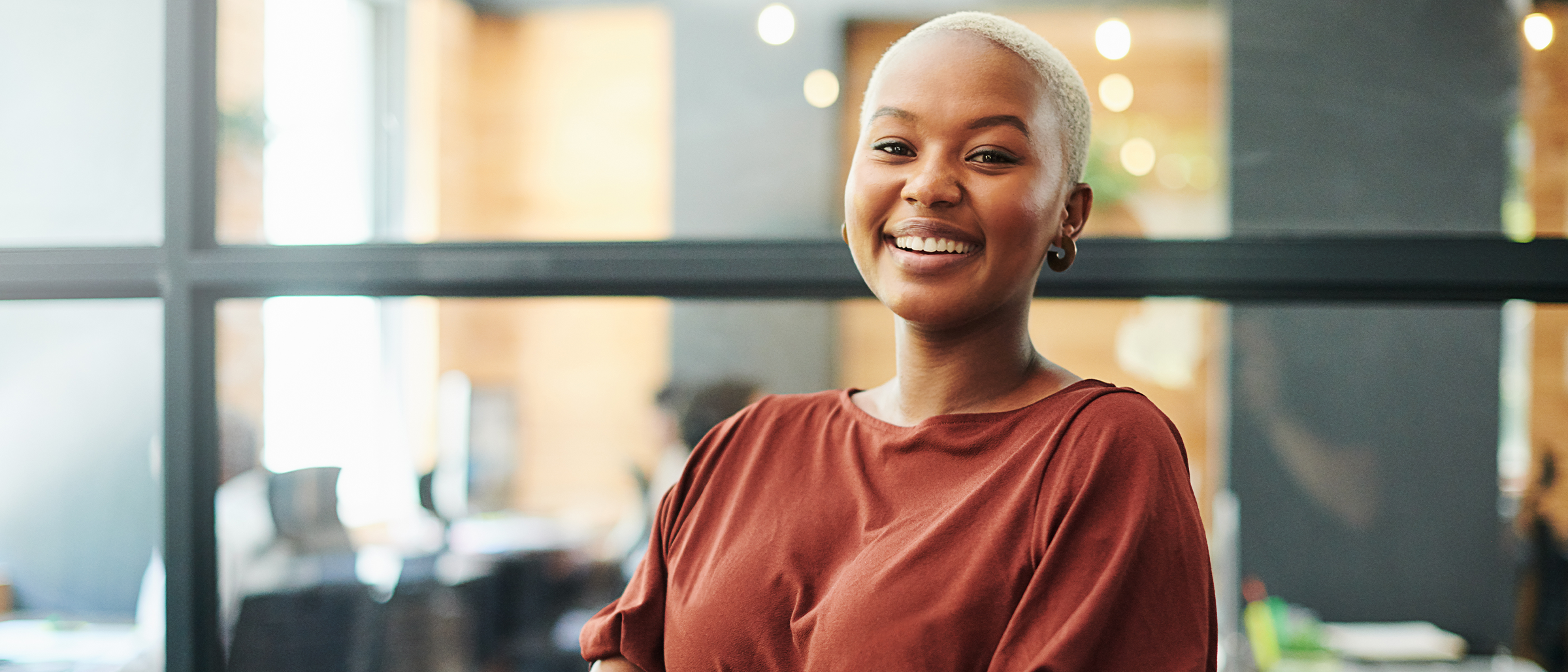 Woman smiling