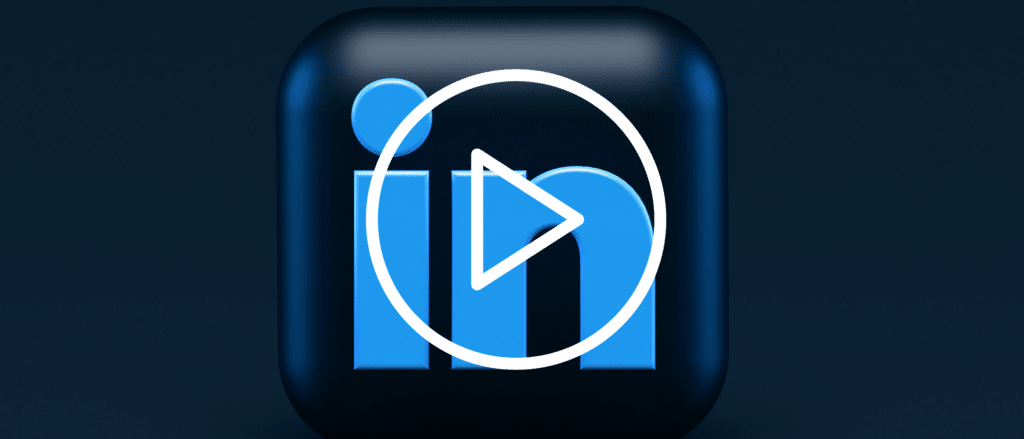 LinkedIn Logo with play button in front