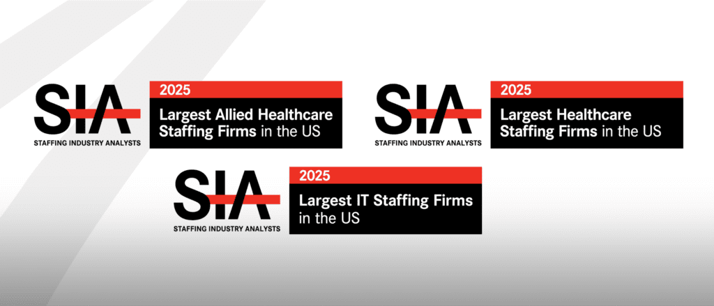 Badge for The Judge Group being named to the 2025 SIA Largest Allied Healthcare, Healthcare, and IT Staffing Firms in the US lists