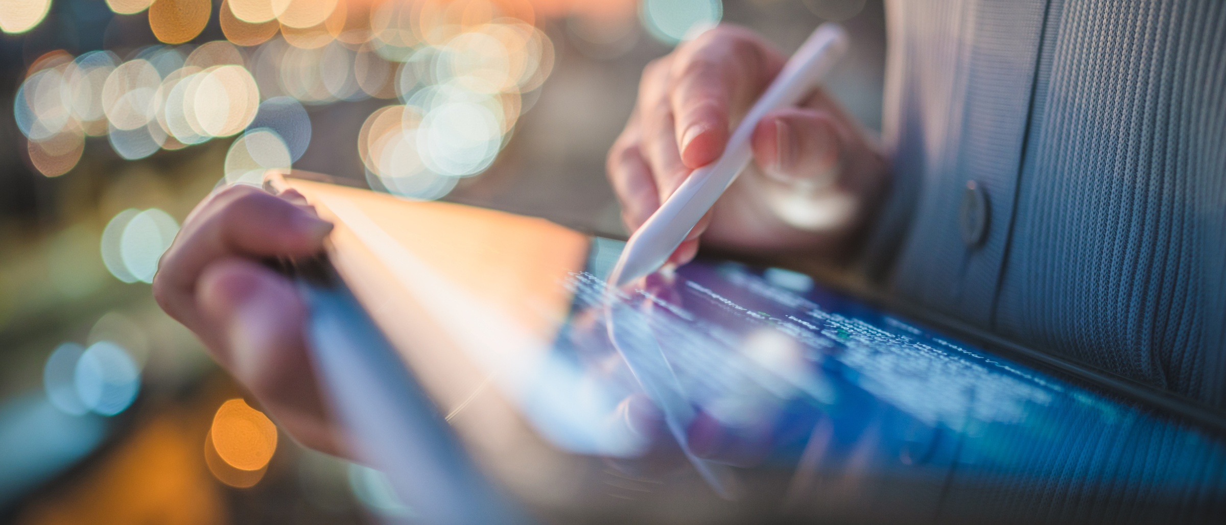 Creative professional using a tablet