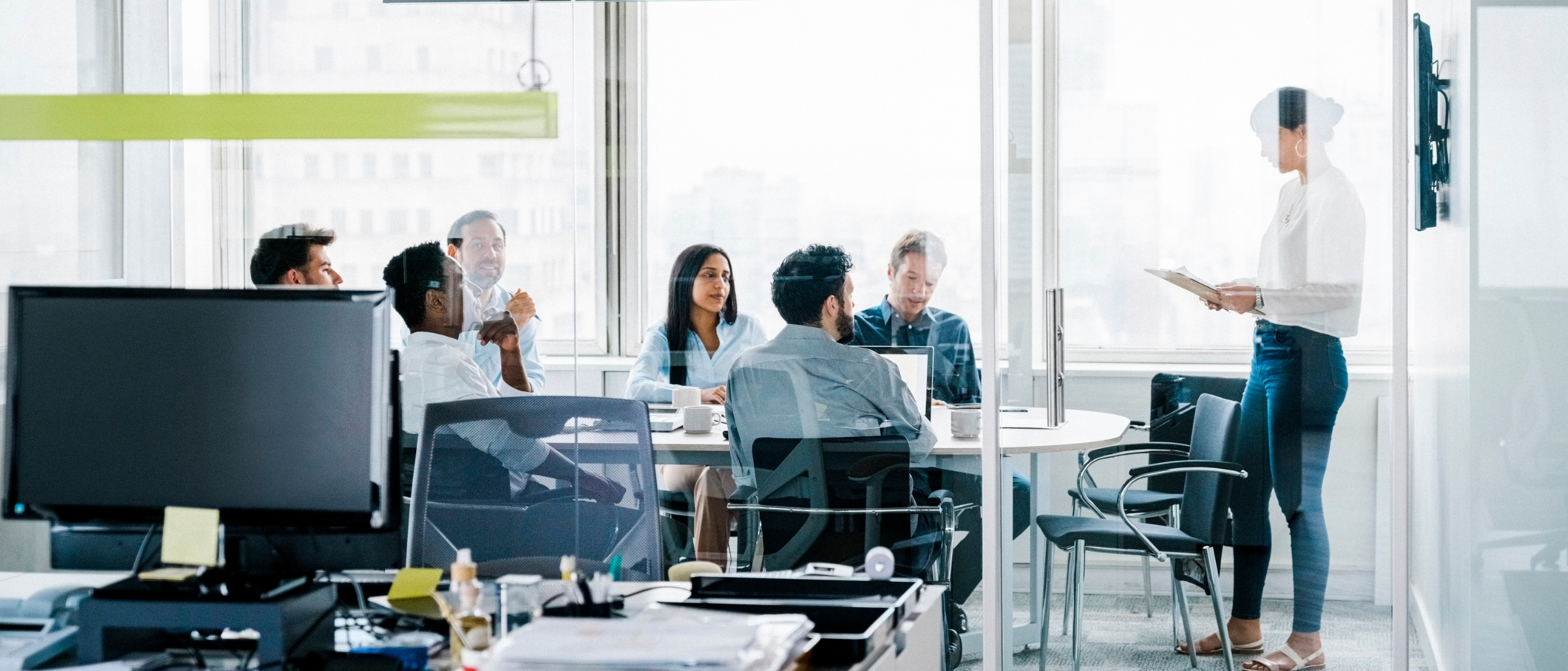 group of professionals in a conference room