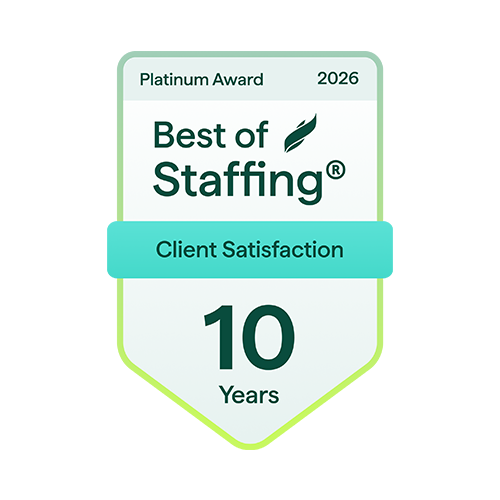 ClearlyRated Best of Staffing: Client Satisfaction 10+ years 2026
