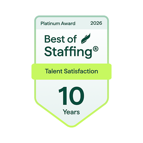 ClearlyRated Best of Staffing: Talent Satisfaction 10+ years 2026