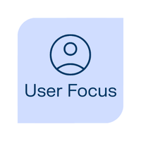 person icon with text: User focus