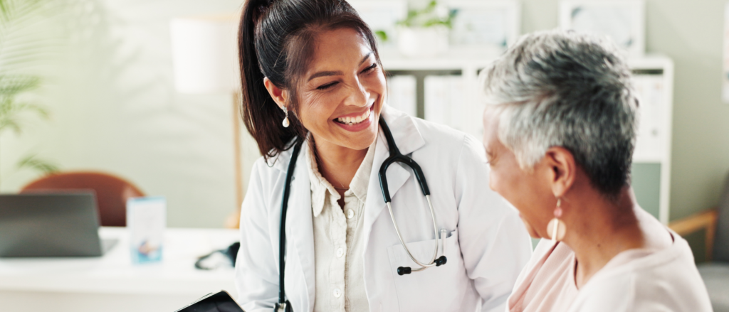 Doctor speaking to patient