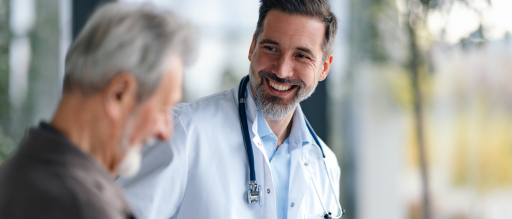 Doctor speaking with patient
