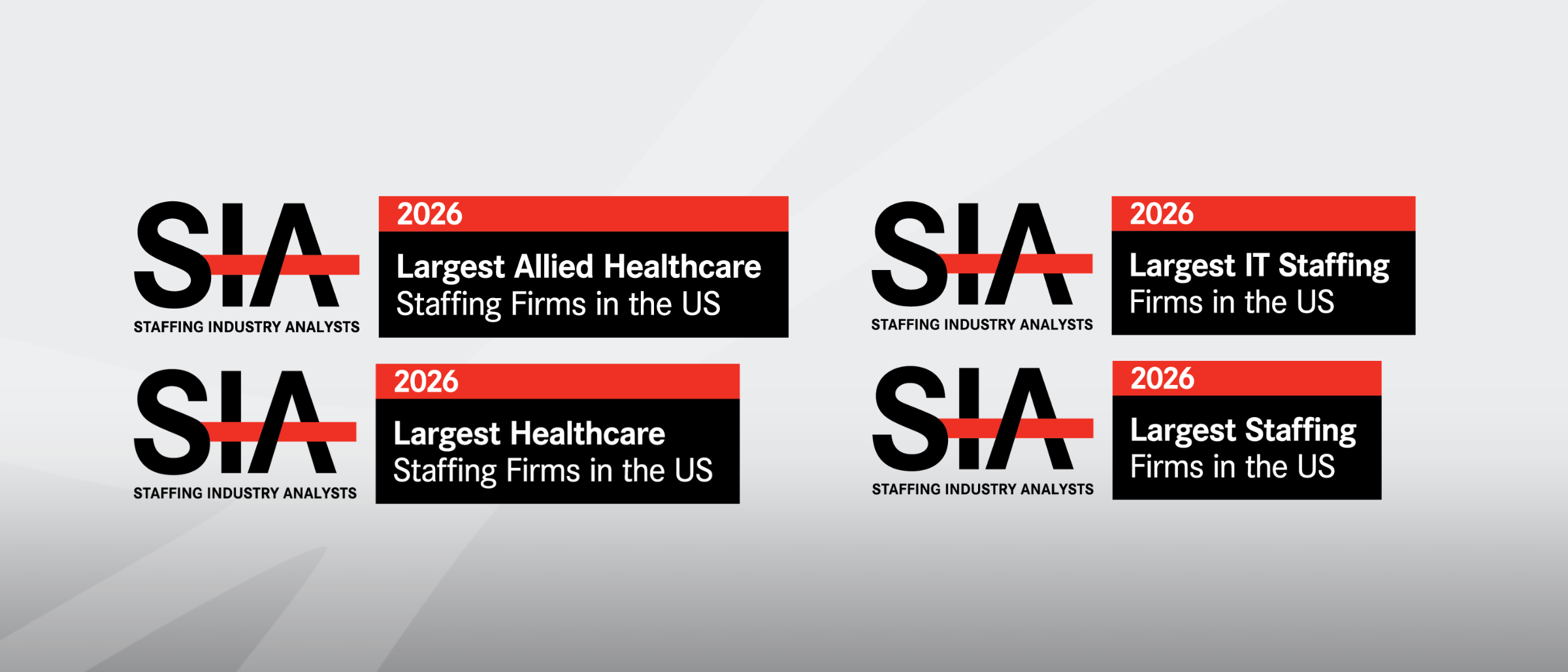 Image of the 4 SIA awards given to The Judge Group in 2026